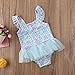 Cute Toddler Baby Girl's One-Piece Swimsuit Ruffled Sleeve Mermaid Swimwear with Tutu Skirt Fashion Bathing Suit for Baby (Blue+Purple, 12-18 Months)