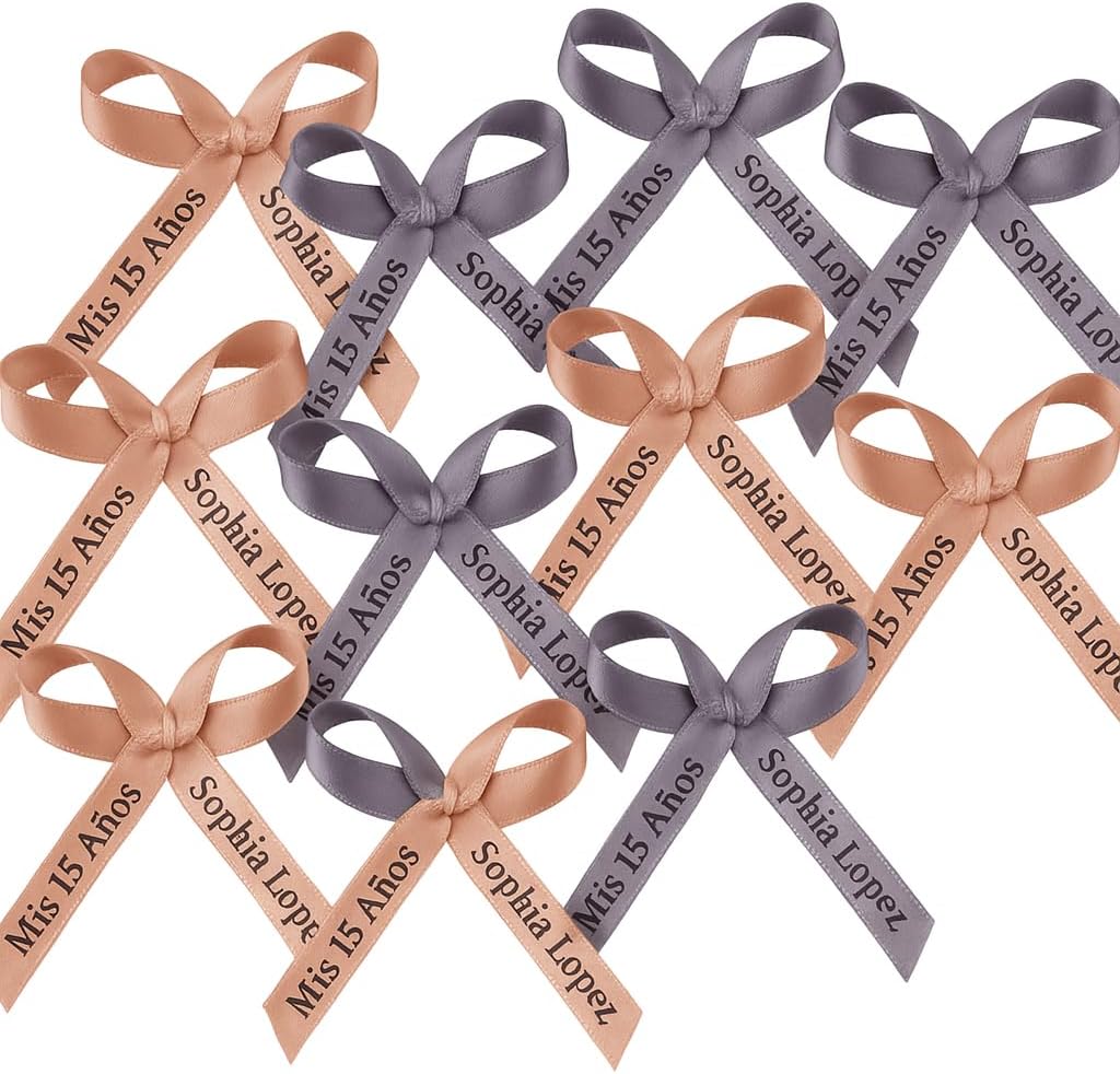 50 Personalized Ribbons Bridal Wedding Ribbon Favor Baby shower Centerpieces, Photo Frames, Party, Invitations or Sprinkle - Custom Ribbons Made