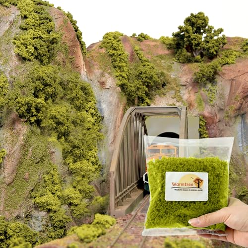 Warmtree Tree Powder Model Miniature Shrubs Bushes Terrain Model Kit for DIY Miniature Lowland Model Architecture Building Model Railway Fairy Garden Diorama Supplies Scenery(Withered Yellow Green)