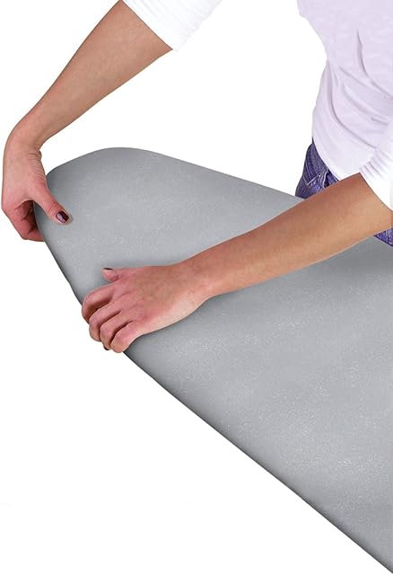 COUNTRY CLUB Multi Fit Elasticated Ironing Board Cover Silver Metallic
