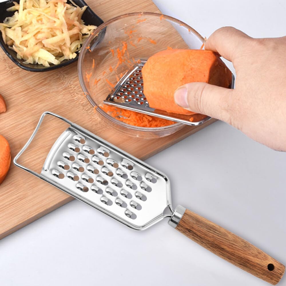 Lot 2 Râpes Fromage Manuelles Hwtcjx | Acier Inox | Pour Parmesan, Agrumes, Gingembre | Avec Brosse