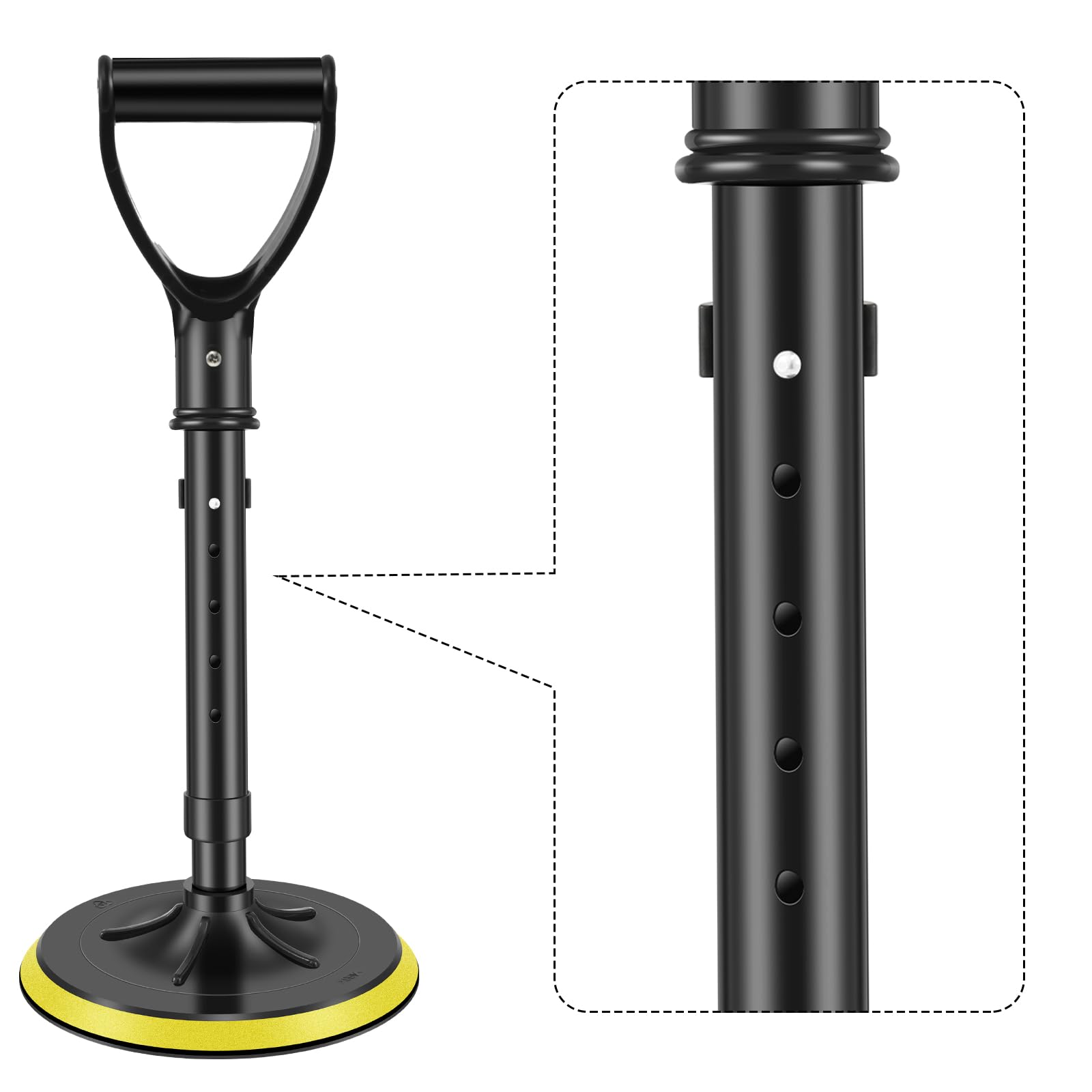 Strumento di aiuto alla mobilità per anziani, 43,9 - 54,9 cm, regolabile in altezza, dispositivo di aiuto mobile per anziani, supporto stabile portatile per aiutare gli anziani ad alzarsi dal