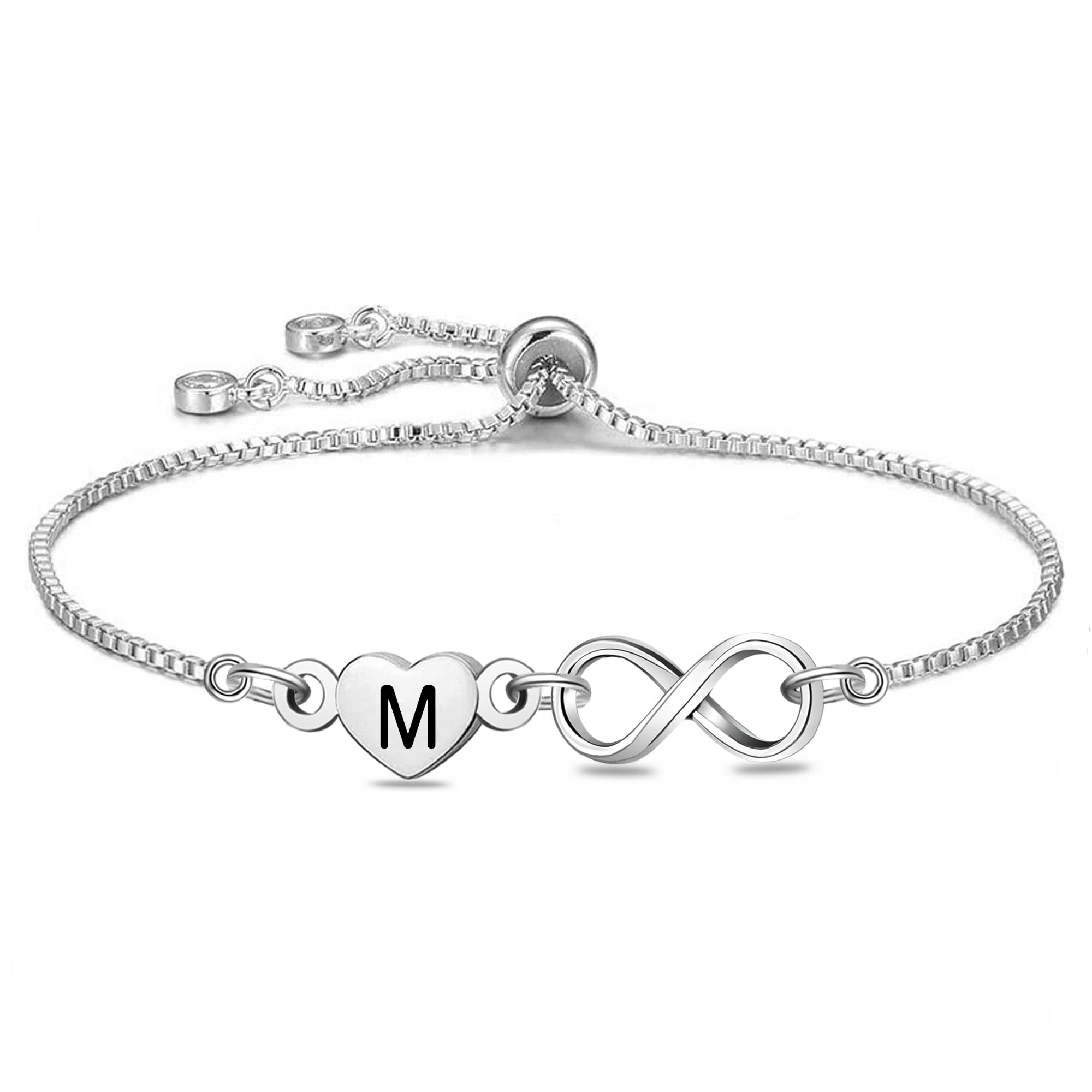 HEYEJET Unendlichkeit Liebe Armband für Frauen Mädchen Geburtstag Geschenke für Familienmitglied Freund Silber Tennisarmband für ihren Weihnachten Muttertag Valentinstag Schmuck