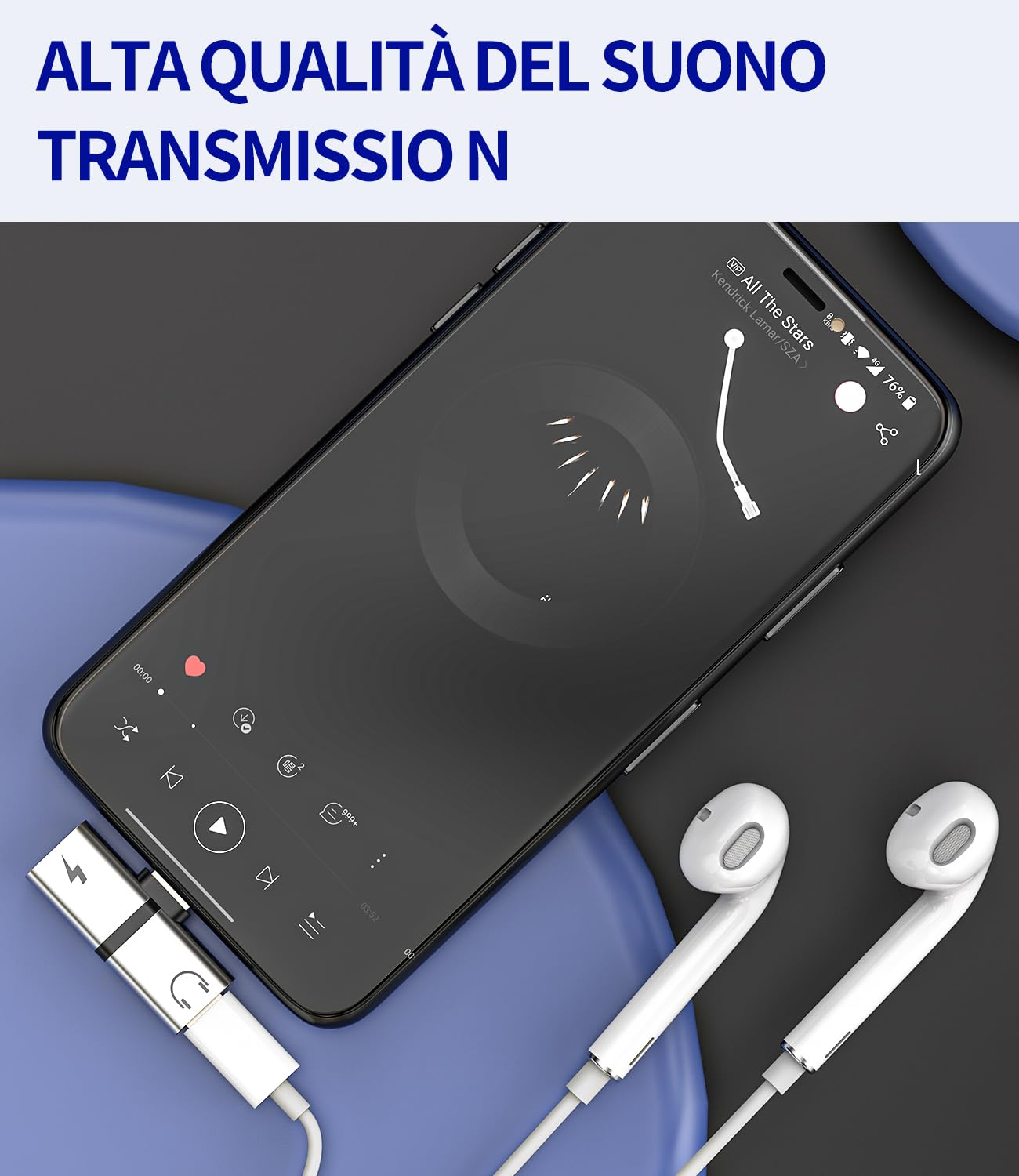 Adattatore Lightning Jack Cuffie(2pack)per iPhone 14 13 Pro Max per Apple MFi Certified Cavo Caricatore Aux Audio Dongle per iPad Autoradio Cavetto Accessori Doppio Lighting Headphone Ricarica Adapter
