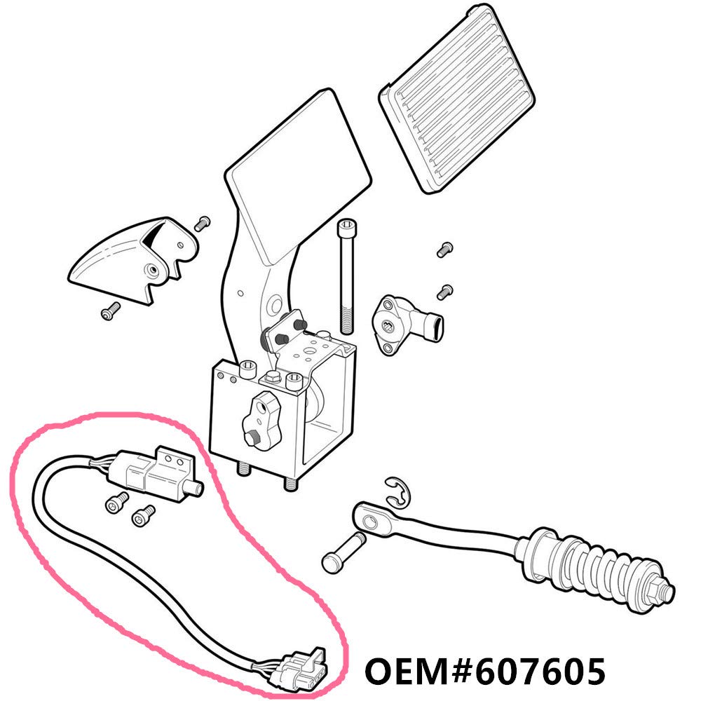 Interruptor de Pedal de Freno y Acelerador para Carrito de Golf Compatible con EZGO RXV # 607605