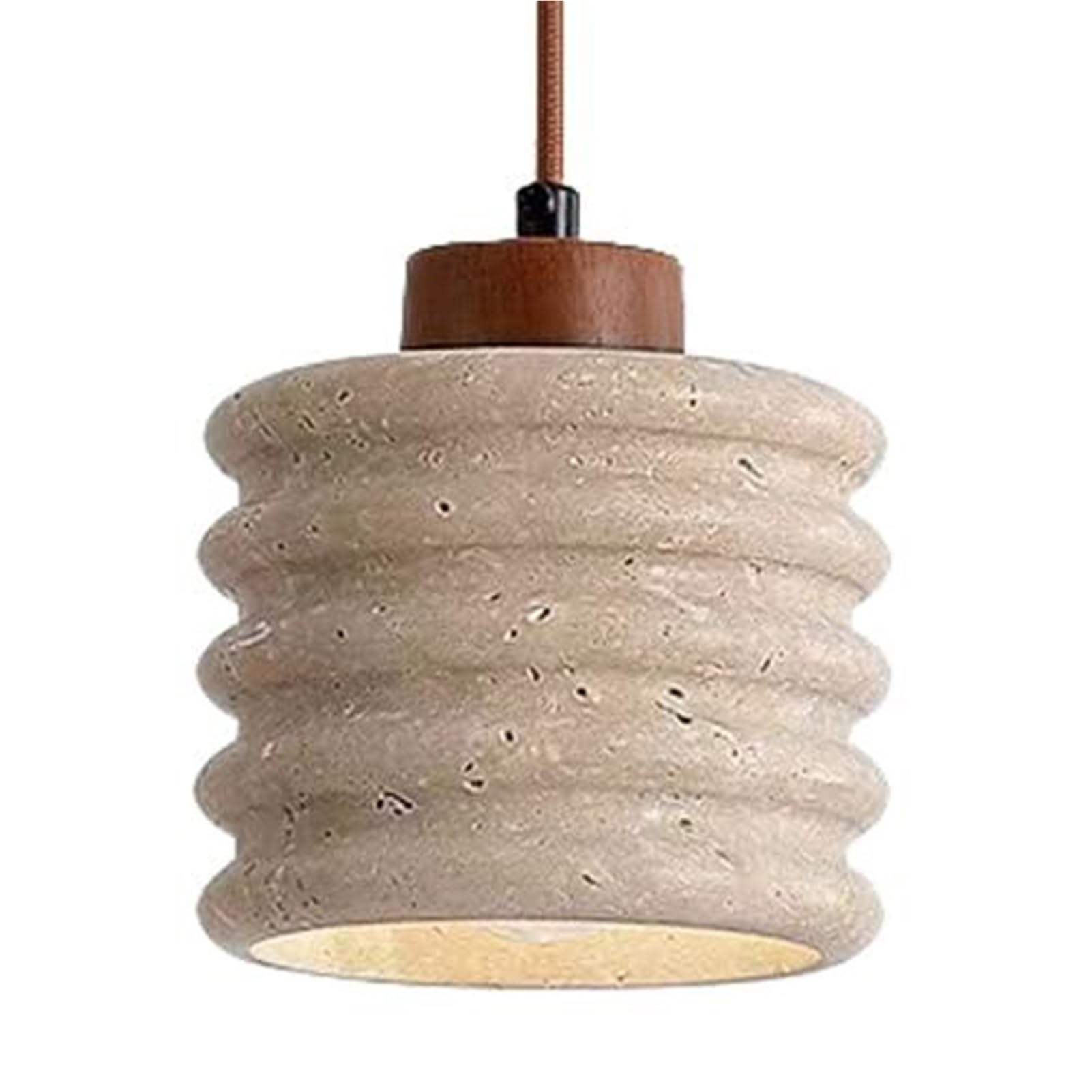 KXEcoLife E27 Base Single Head Industrial Style Marble Ceiling Lamp Personalized Chandelier Pendant Hanging Lighting for Bedroom Porch Fixtures