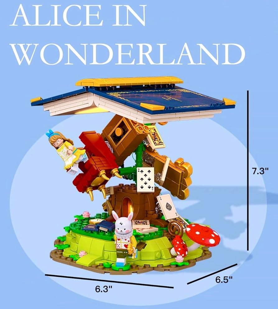 Amazon.com: CoPlanaire Alice in Wonderland Building Blocks Toy Set