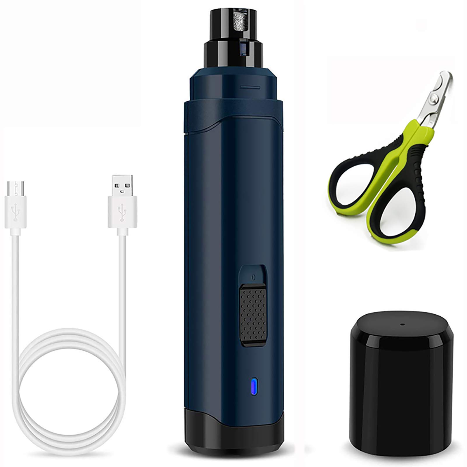Lime À Ongles Professionnelle Broyeur À Ongles avec 2 Vitesses Coupe Ongle Electrique Ponceuse Ongle Silencieux USB Rechargeable pour Animaux De Compagnie