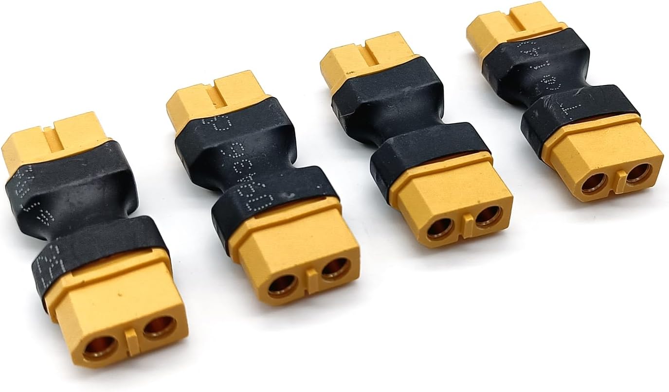 4pcs XT60 Plug Male to Male Connector No Wire Adapter Converter for RC FPV Car Plane Drone LiPo Battery
