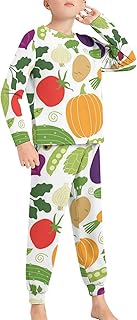 子供 パジャマ 果物柄 野菜柄 キッズパジャマ 子供服 長袖 長ズボン 男の子 女の子 寝巻き 部屋着 ルームウェア 柔らかい かわいい 上下セット 人気 ボーイズ ガールズ 100cm-160cm プレゼント 100CM