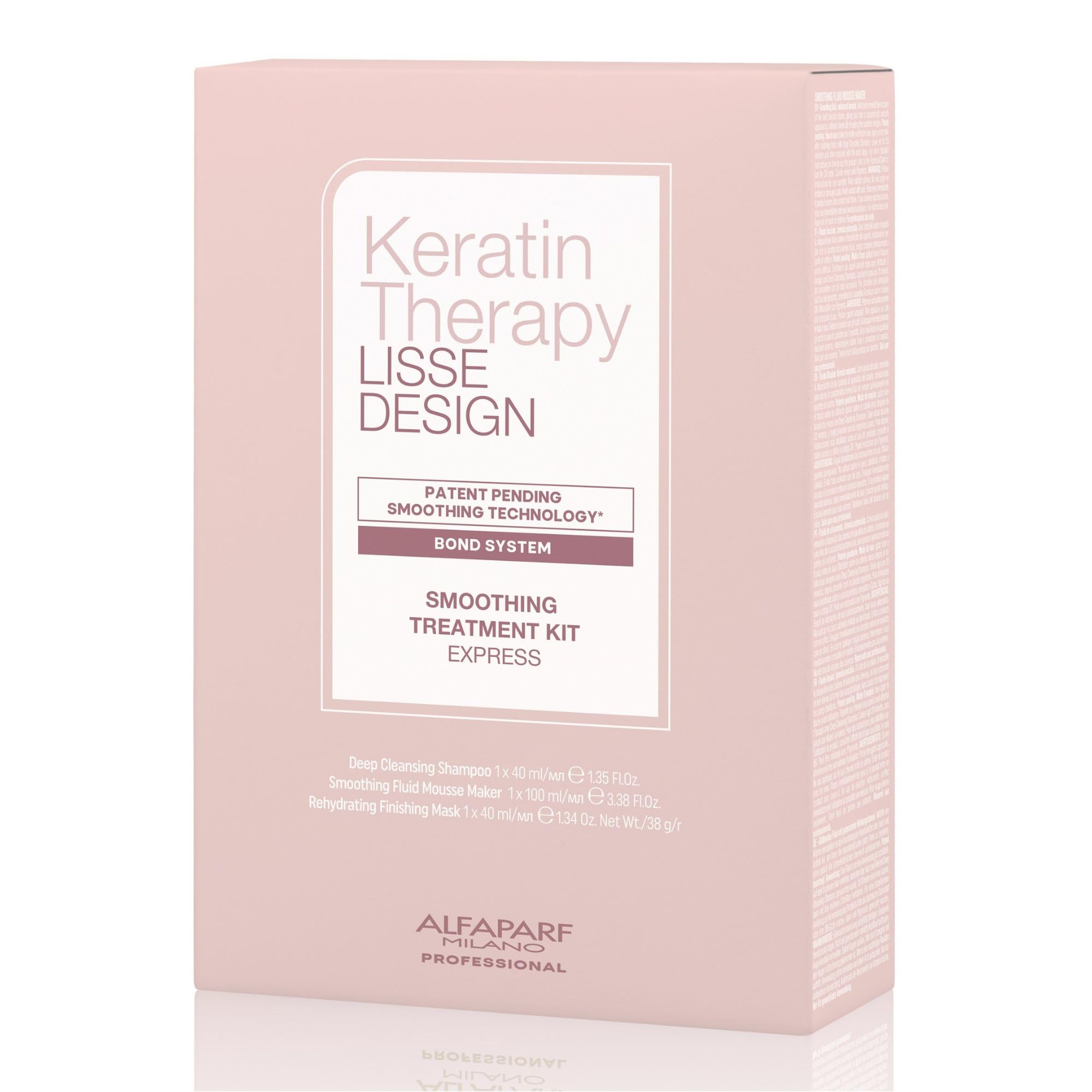 Alfaparf Lisse Design Express Keratin Therapy Kit (Shampoo 40 ml + Smoothing Fluid 100 ml +  40 ml)