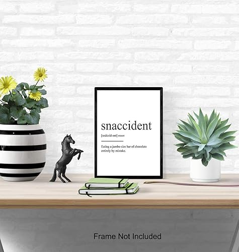 Miniatura 4 de Snaccident Definition - Unframed Wall Art Print Typography - Makes a Great Gift for Kitchens - Funny Home Decor - Ready to Frame (8x10) Photo