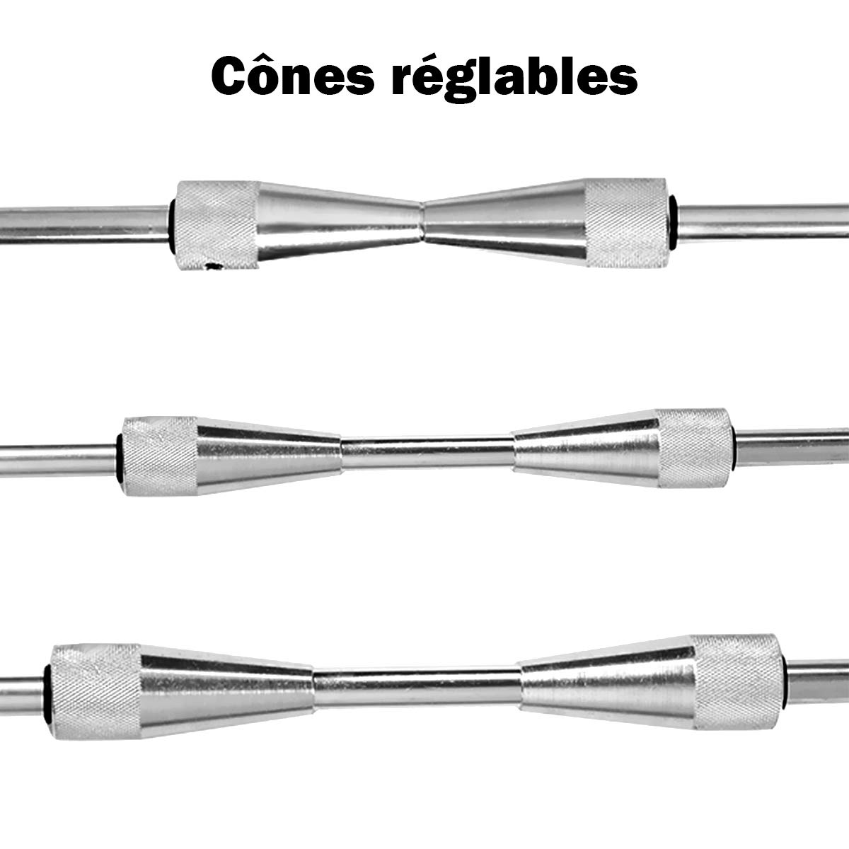 COSTWAY Equilibreuse de Roue Moto/Véloen Aluminium et Acier Equilibrage des Dommages de Roues et Jantes, avec les Cônes de Centrage Réglables de Bulle