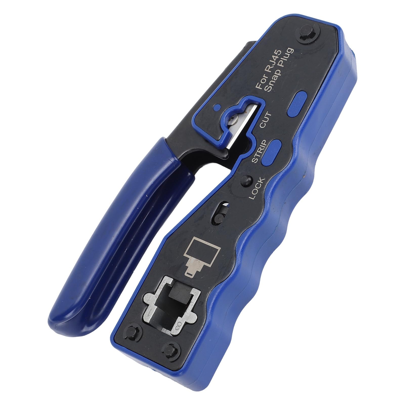 Crimpatrice professionale Pass Through Ethernet RJ45 CAT6 Kit di strumenti per crimpare fori passanti con taglierina spelafili per cablaggio di cavi di rete Design compatto