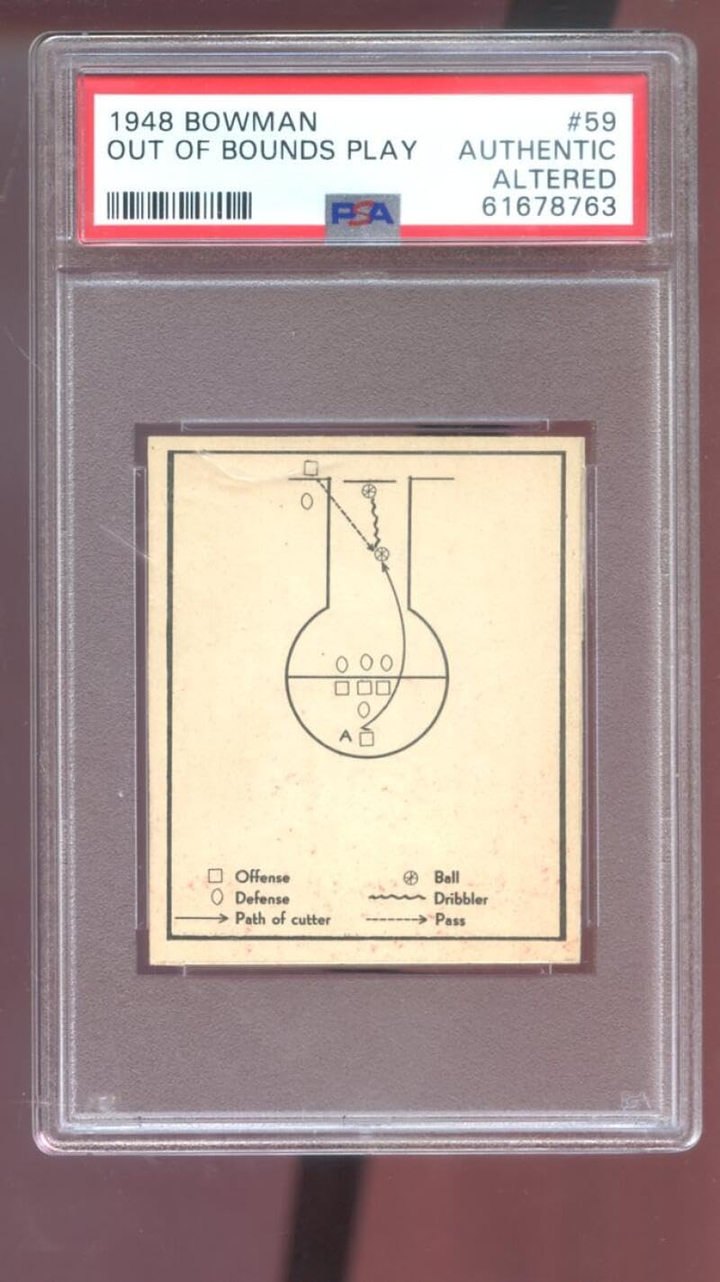 1948 Bowman #59 Out Of Bounds Play PSA AUTHENTIC ALTERED Graded Basketball Card 48