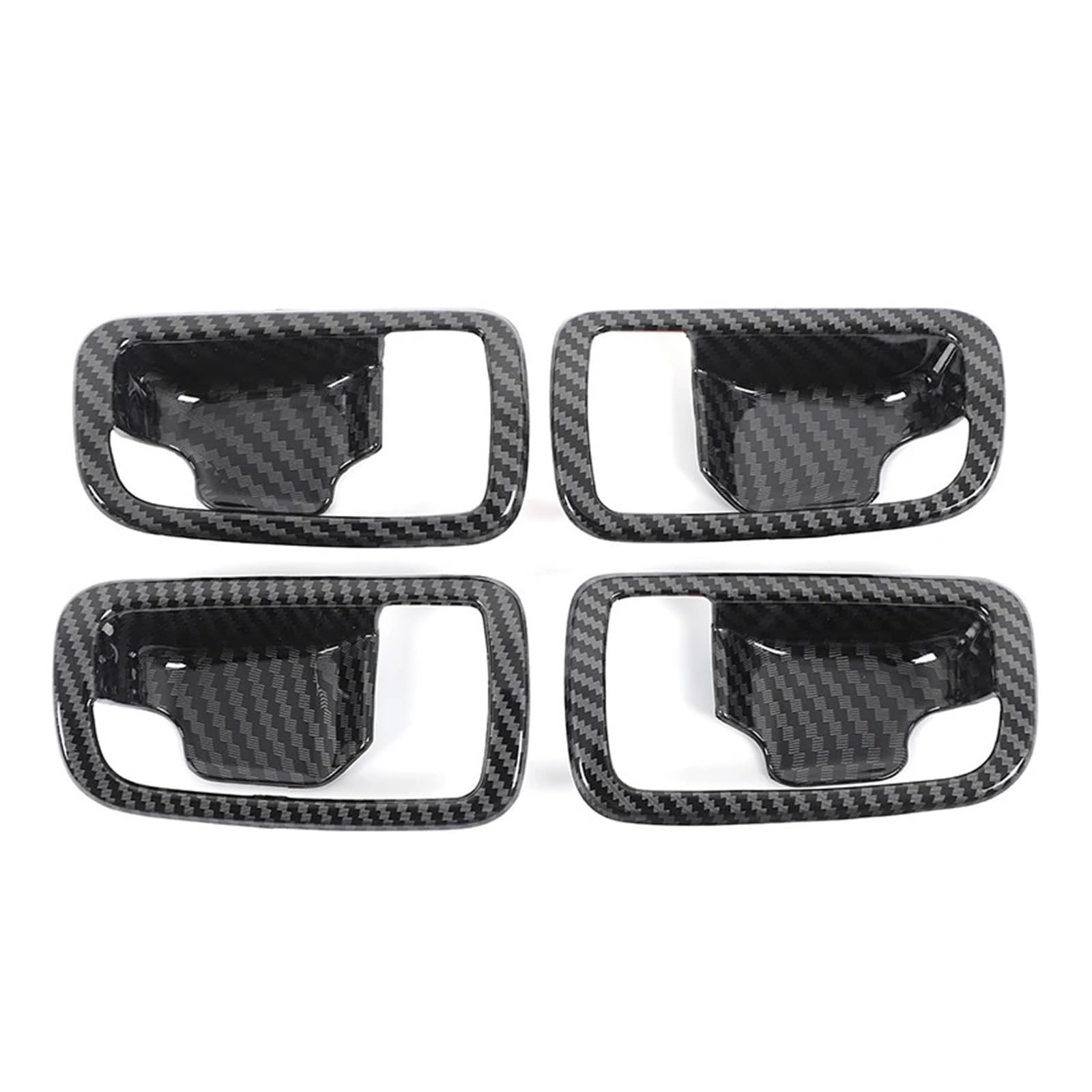 THXZINGLWG ABS Carbon Fiber Car Inner Door Handle Bowl Cover Trim Stickers Compatible for Mitsubishi Outlander 2013-2021 Auto Accessories