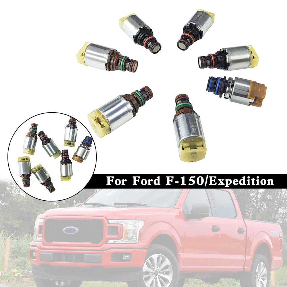 Topteng 7PCS 6R80 Transmission Valve Body Solenoid Kit passend für Ford Expedition 2009-, Navigator 2009-, Ranger 2.2L 3.2L 2011-, Transit 2015-