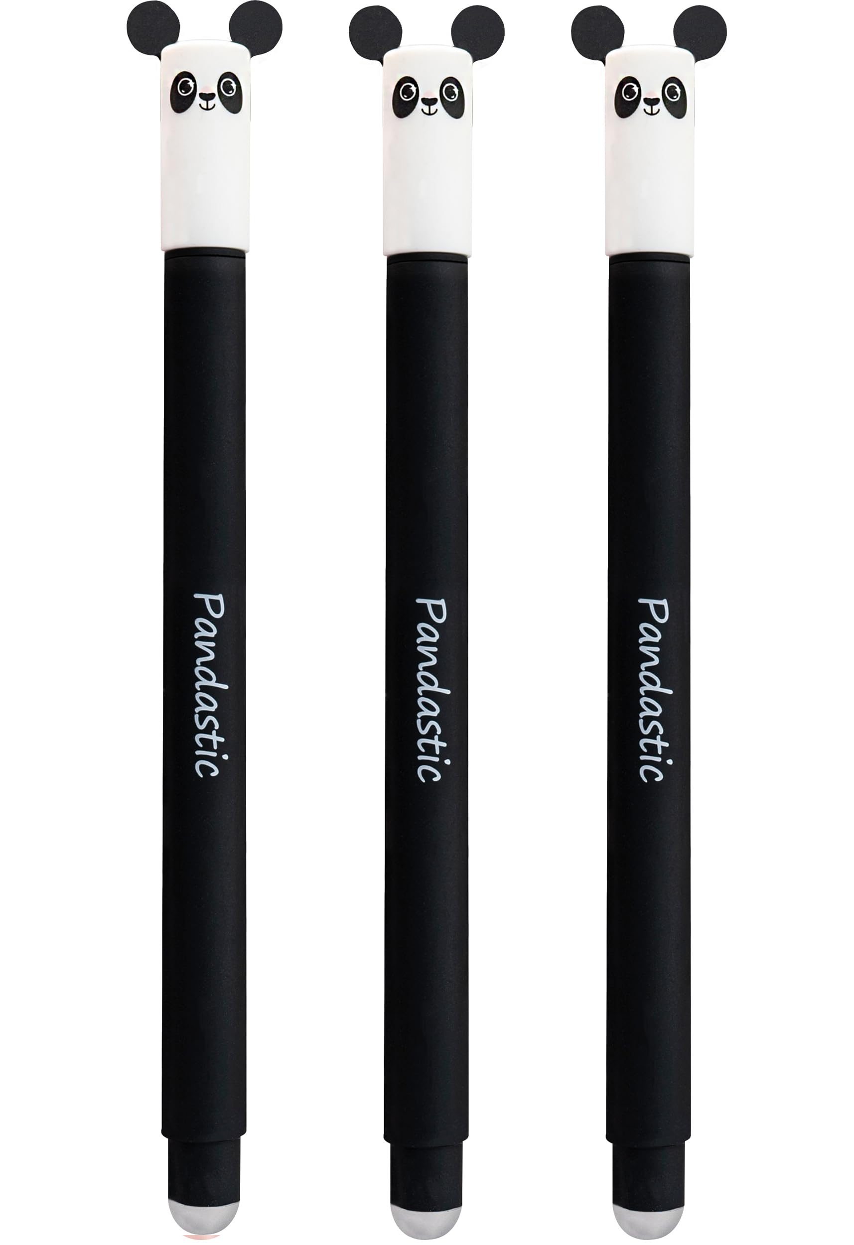 Eberhard Faber 599017 - Erasable Panda Rollerball Pen, 3 Animal Erase It Pens, Gel Pen Blue 0.7 mm — image 1