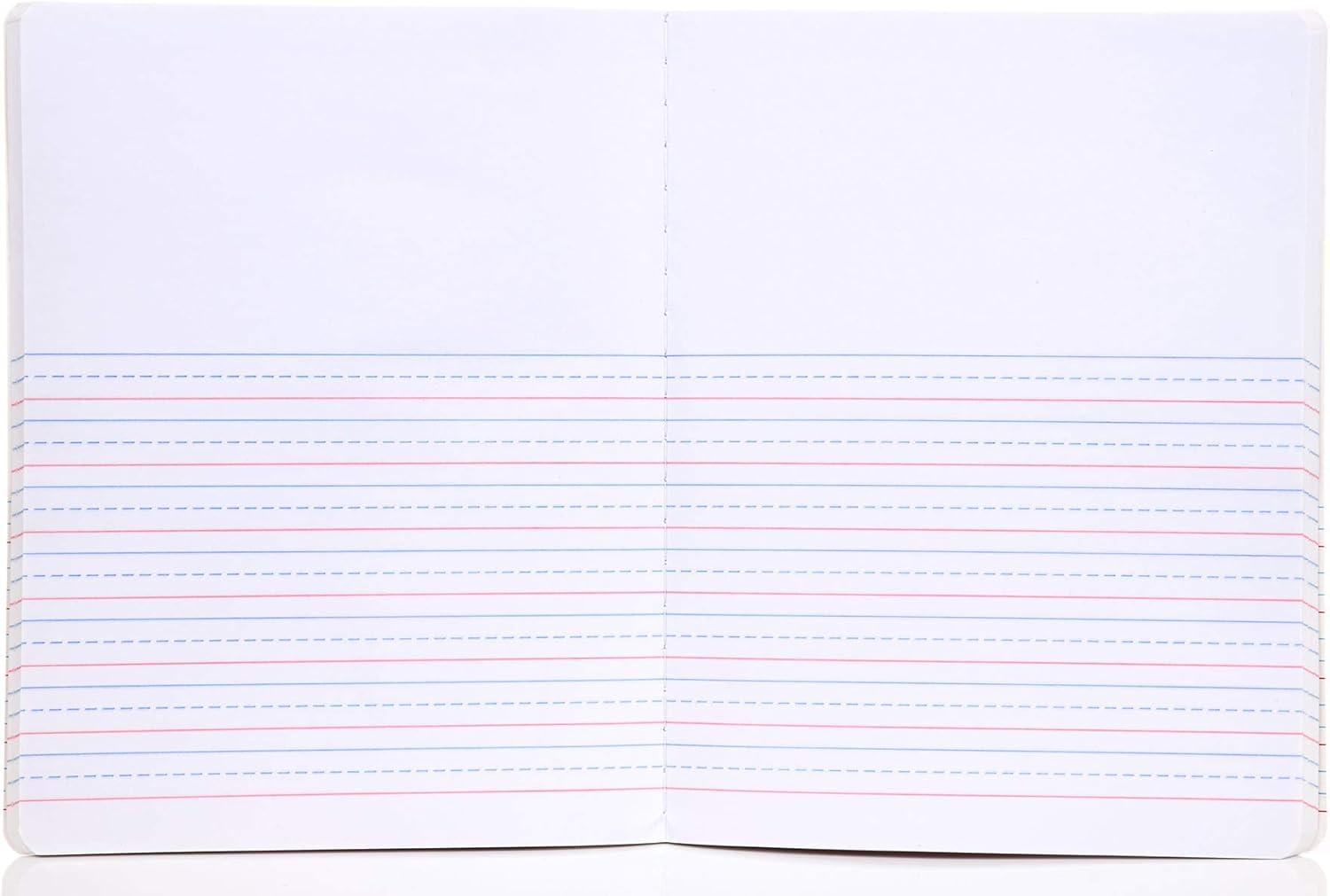 Mintra Primary Composition Notebook, 24 units 6-4 Pack, Assorted Colors, 80 Sheets, 7.5in x 9.75in, 1/2 Sheet, Ruled with Drawing Area, Flexible Hardcover Journal, Grades K-2, School & Home Use