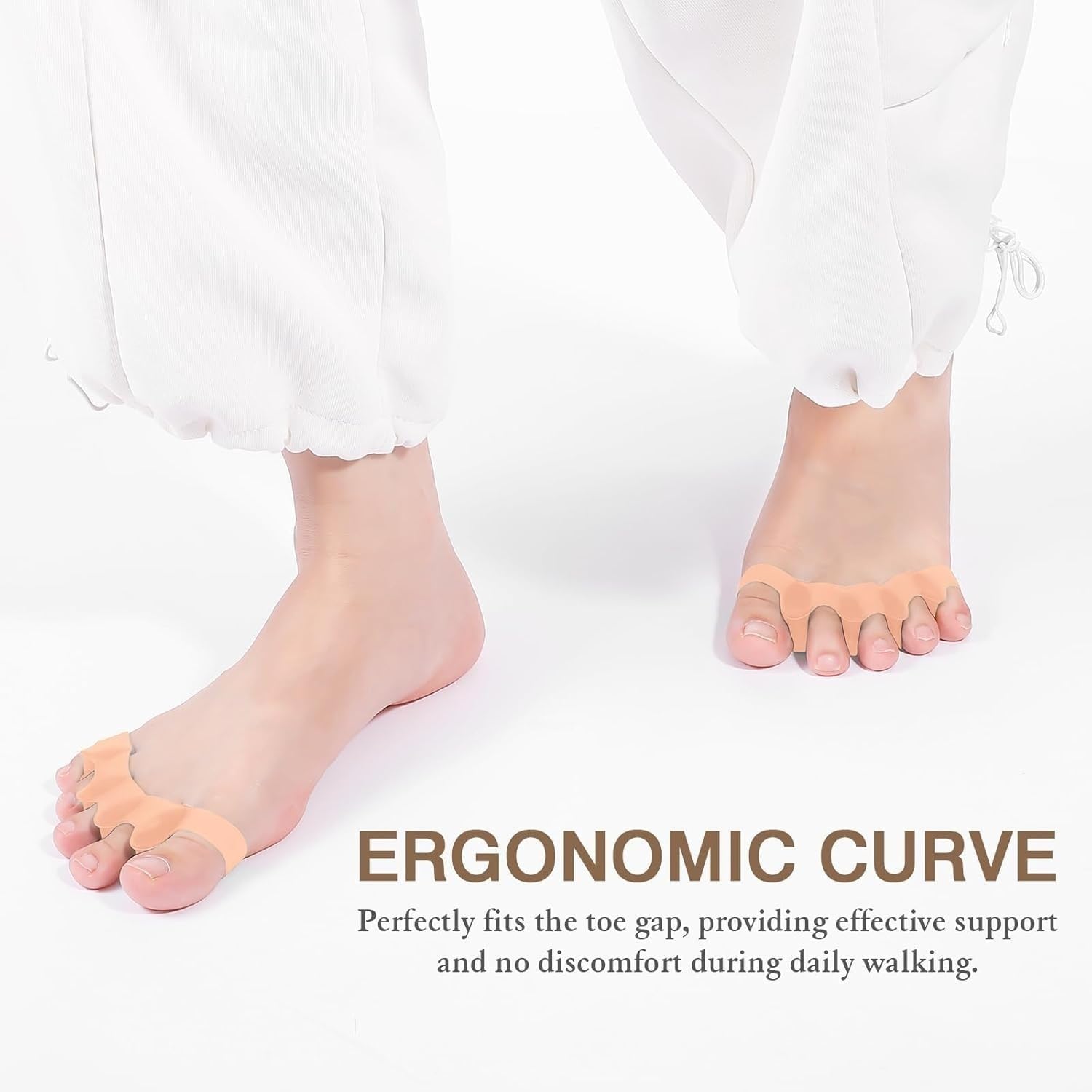 Separadores De Dedos Para Mujer Y Hombre, Separadores Para Pedicura, Enderezador De Dedo En Martillo, Para Fascitis Plantar, Aliviar Dolor De Pies Y Salud Del Pie (6Pcs,white)