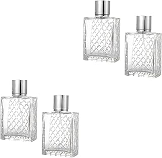 NOLITOY 4 Peças Frasco De Spray Vazio Quadrado Perfume Maquiagem Spray Frasco De Vidro Recipiente De Perfume Vazio Frasco De Perfume De Vidro Frasco De Vidro De Perfume Vazio Frasco De