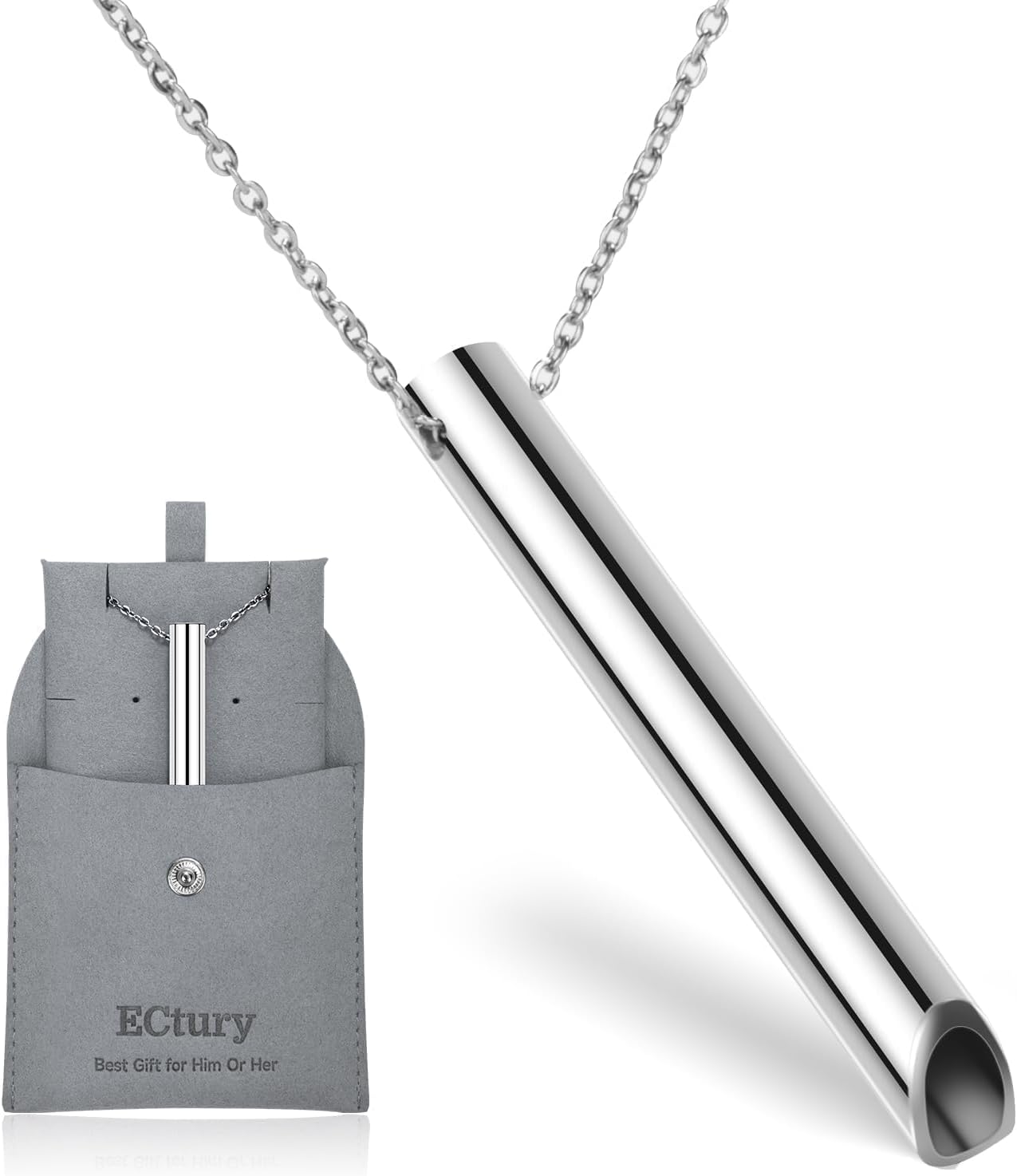 ECtury Breathing Necklace, Anxiety Relief Necklace, Breathlace Necklace for Anxiety Rescue Remedy, Christmas Gifts, Gadgets for Men, Secret Santa Gifts for Women, Gifts for Her Him