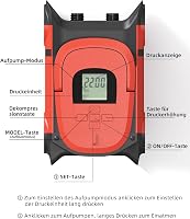 Gicle 22PSI Elektromos SUP Pumpa - Piros, DC12V Felfújó és Leeresztő, Automata Kikapcsolás, SUP Deszkához, Felfújható Csónakhoz 2