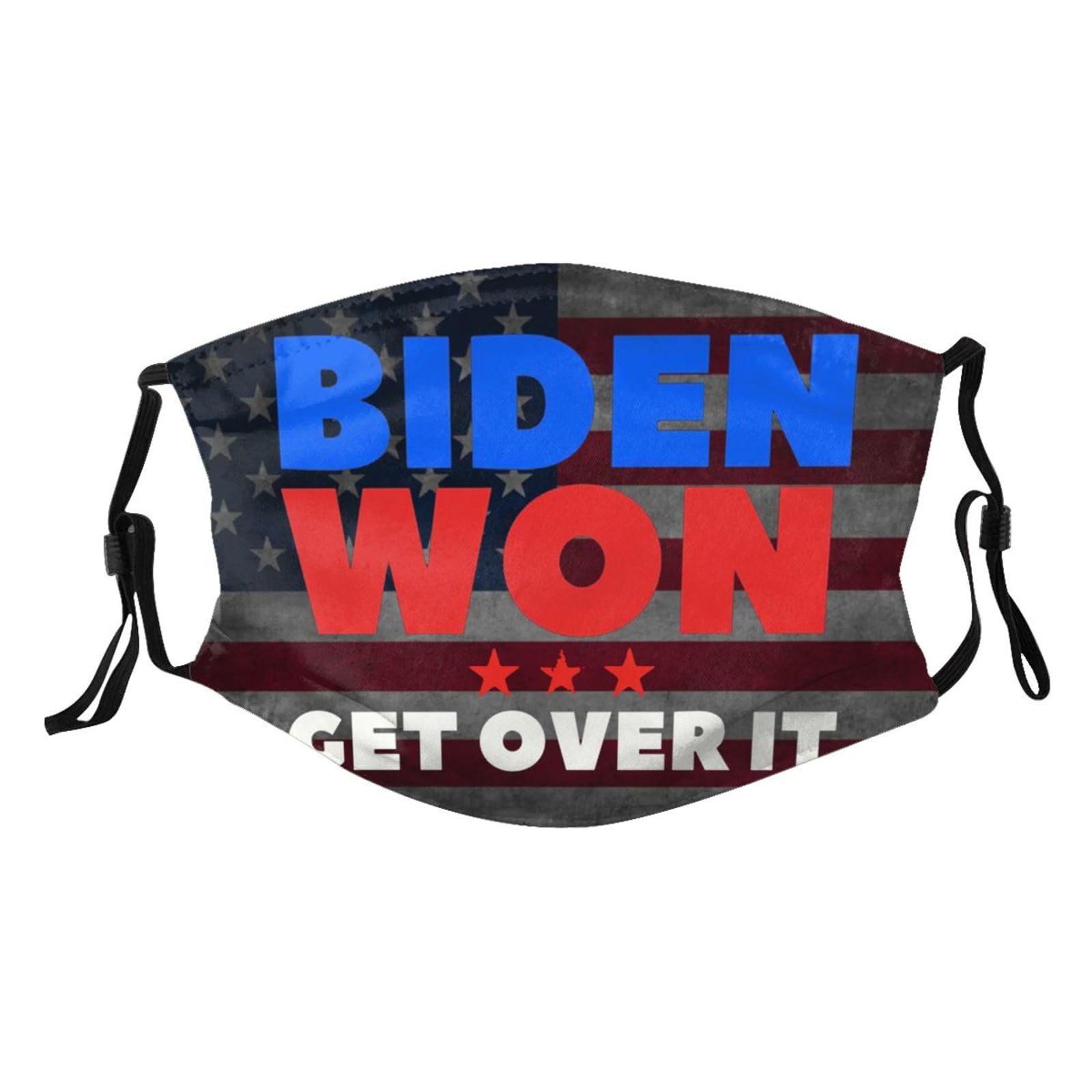 Biden Won Get Over It Adult Dust Mask Adjustable Dust Face with 2 Filter4466