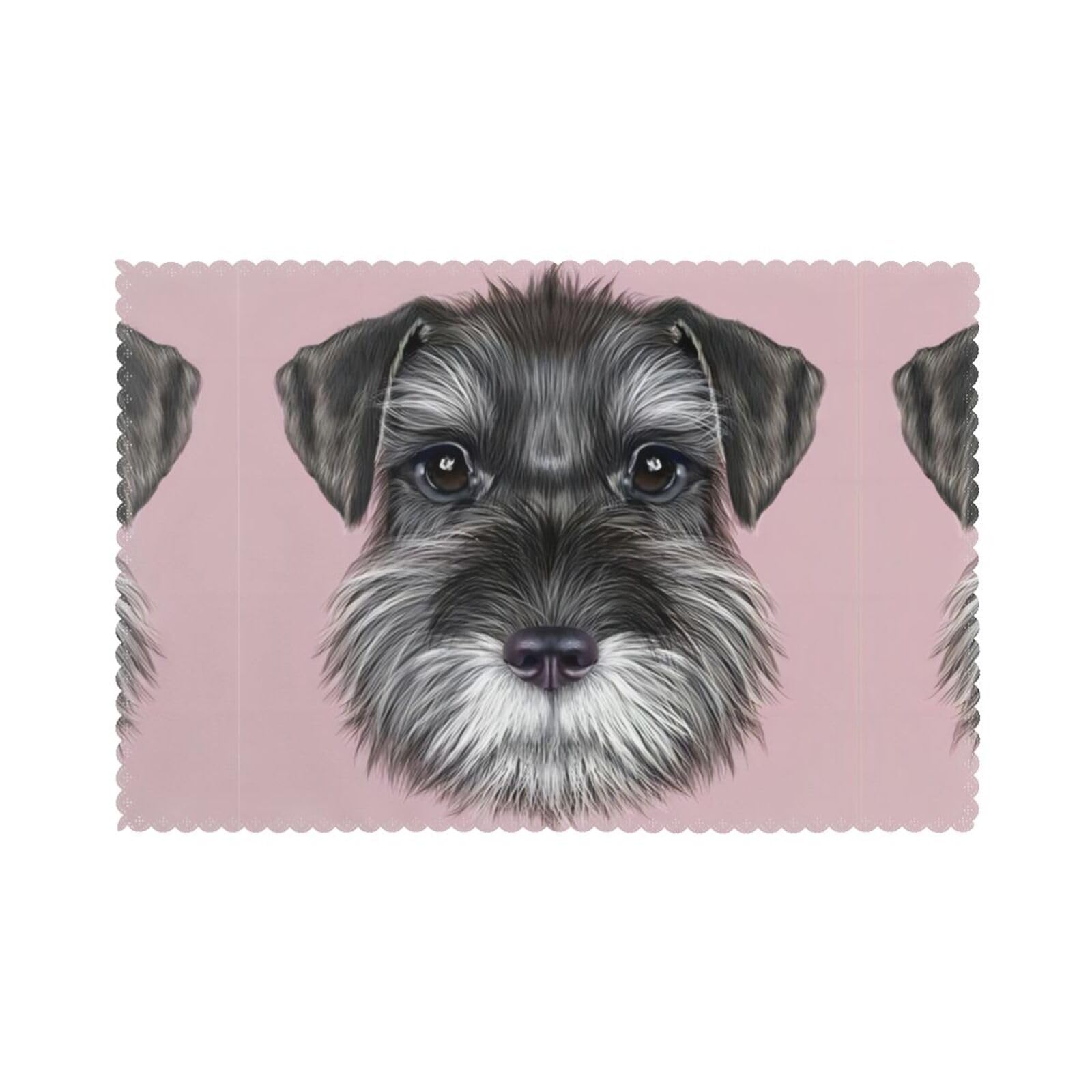 Dog Printed table mat set (6 pieces) - Aesthetic upgrade for family gatherings and hotel banquets