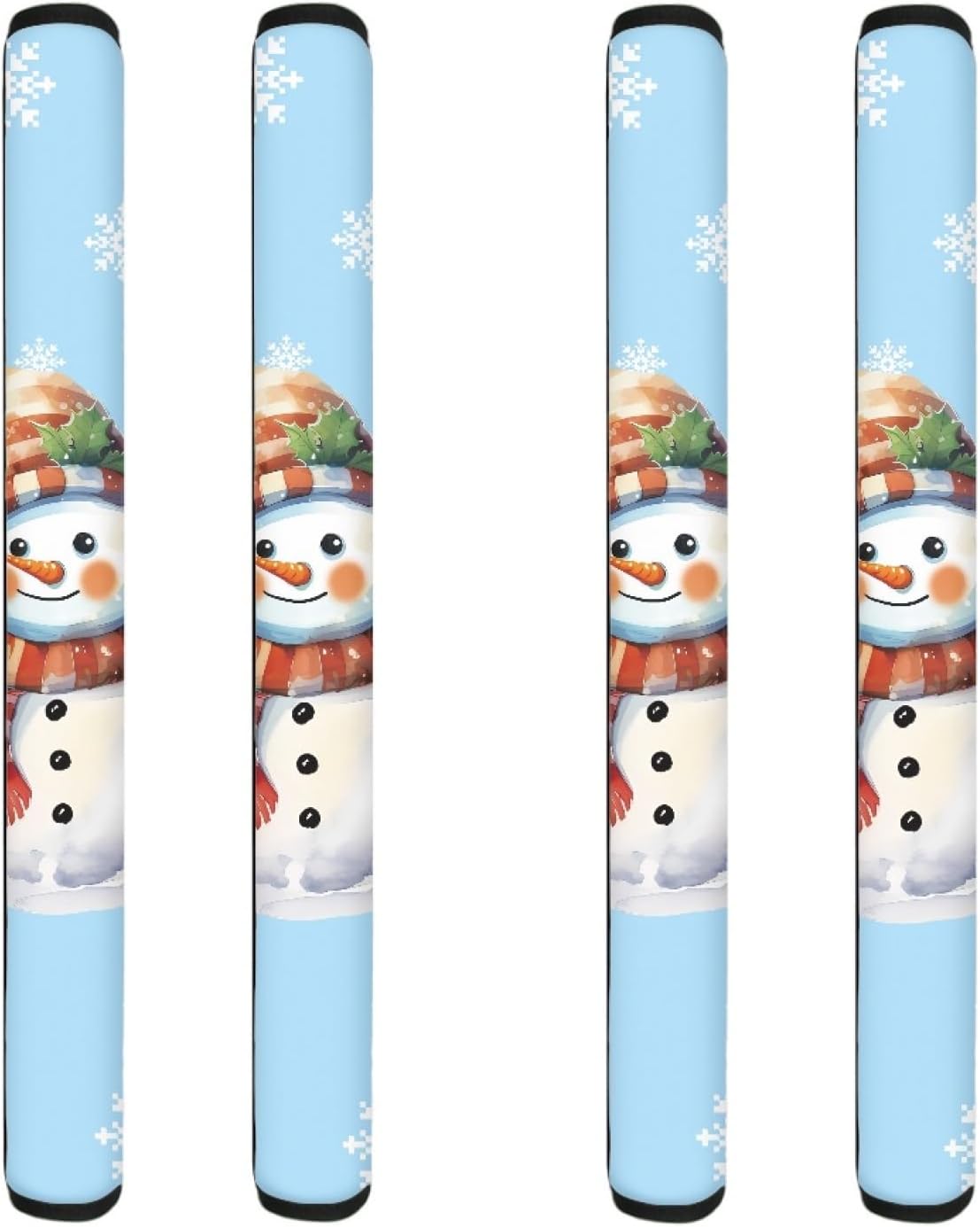 Forchrinse Christmas Snowman Refrigerator Door Handle Cover Set of 4,Christmas Keep Kitchen Appliance Handle Cover Clean from Smudge,Fingerprint and Dust,Suitable for Dishwasher,Ovens