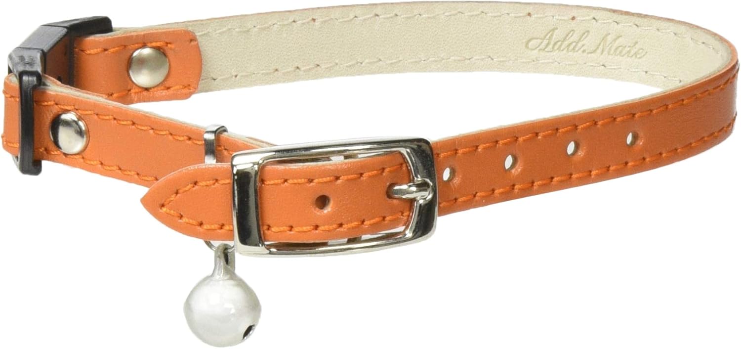 Admate Collar Leather Style Cat Collar Navy for Cats, Size S