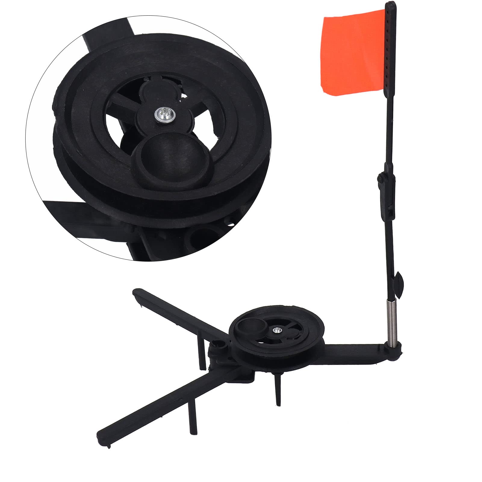 ice fishing rod holder with flag Holder. Patriot Junior! Panfish! Shipping Included!  Papas Fish Tales The Ice Rigger acts like a traditional tip JawJacker Flag Attachment