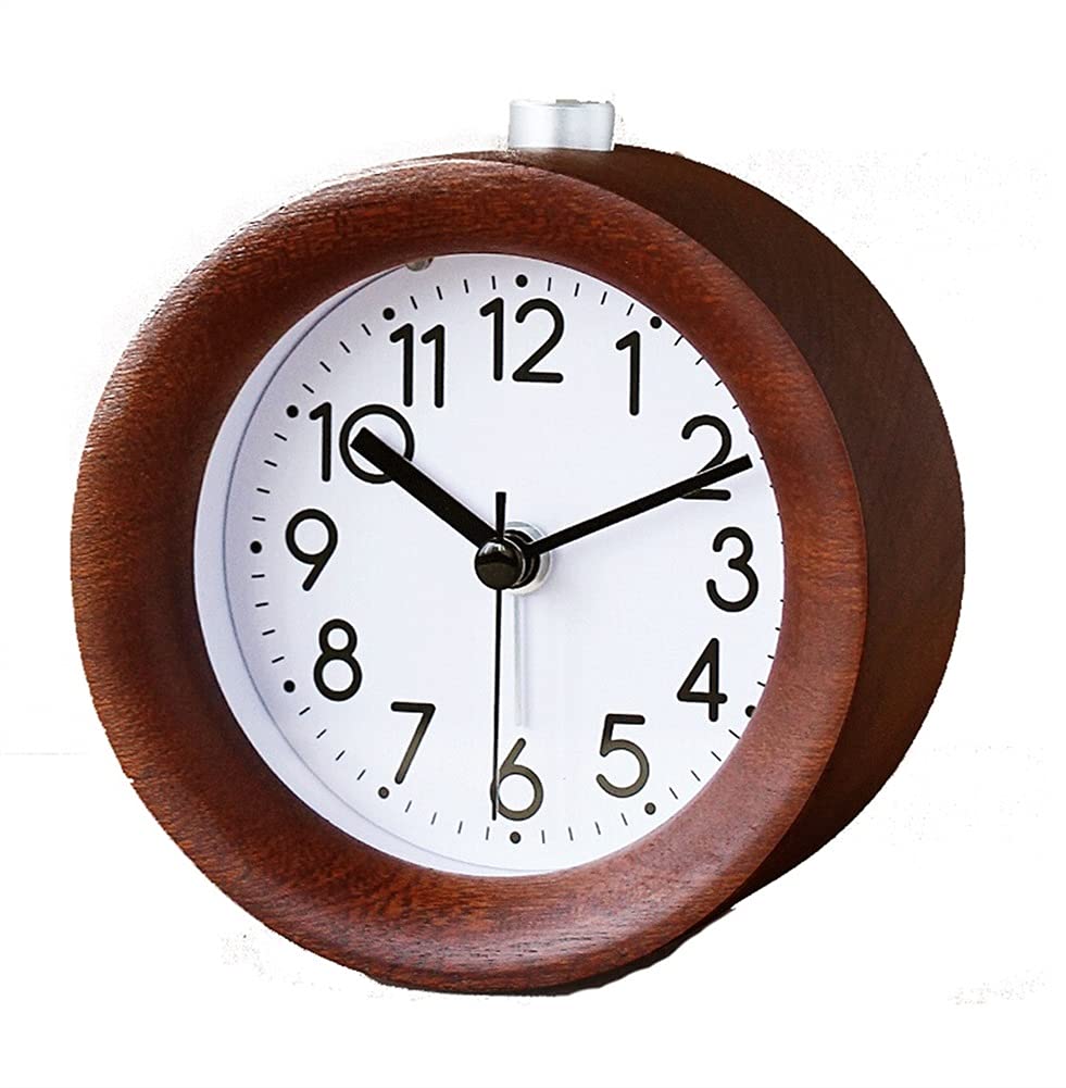 Zegar Sypialnia Bedside Clock Mute Mały budzik Kreatywny Prosty zegar(A)