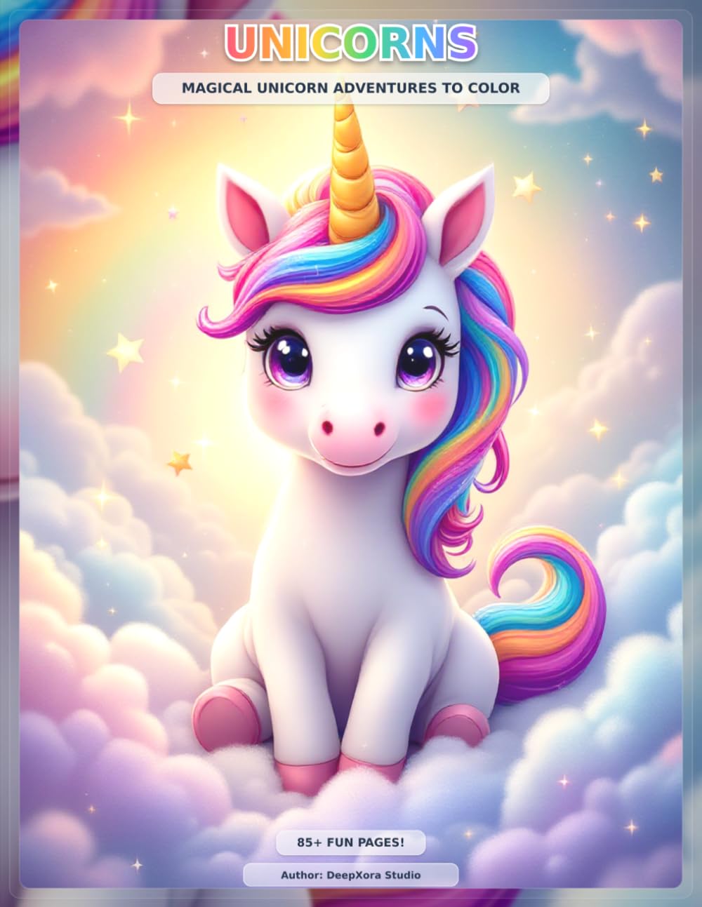 Unicorns Coloring Book: Magical Unicorn Adventures to Color | 85 Fun Pages for Kids Ages 3-8