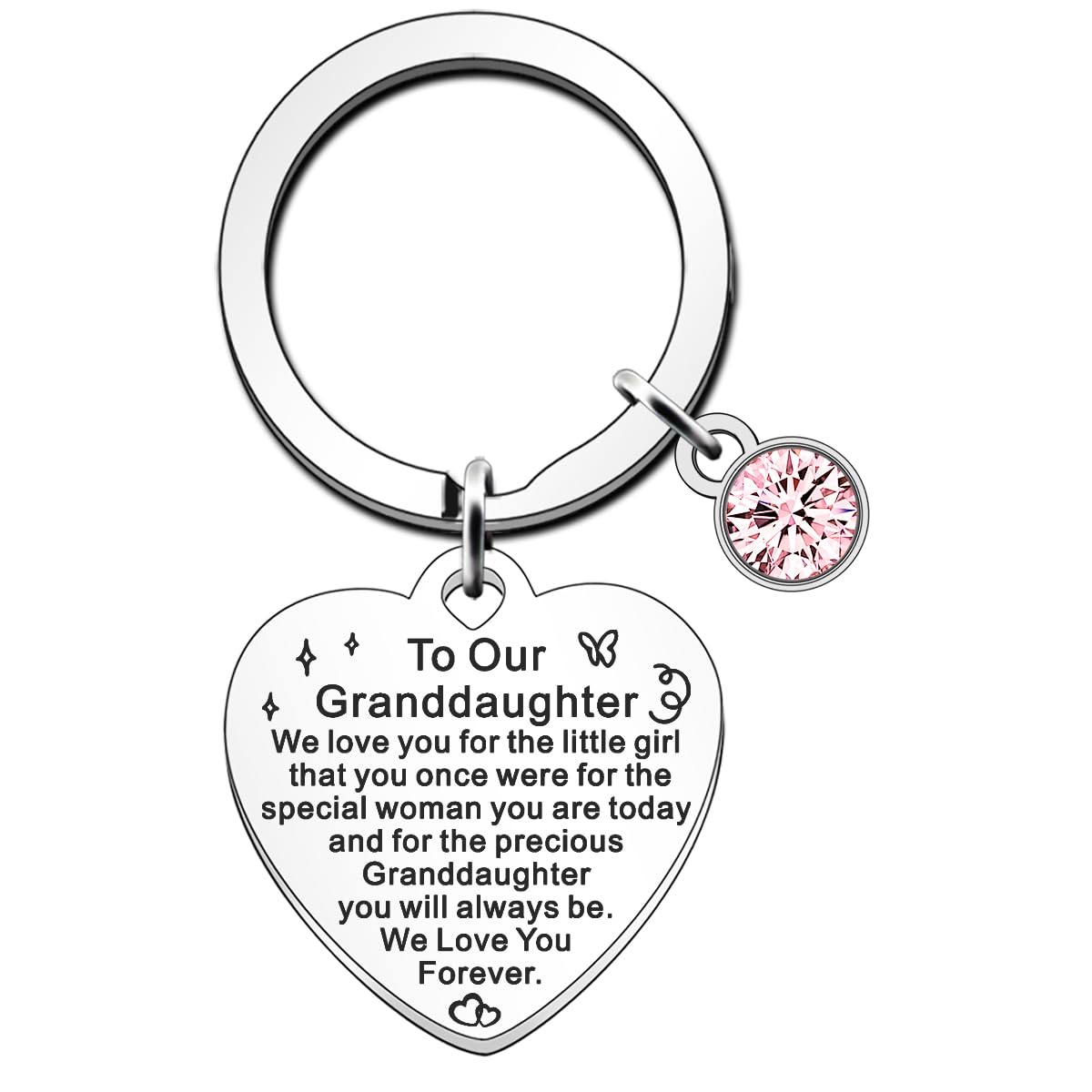 FMCC Granddaughter Gifts Granddaughter Keyring Gifts for Granddaughter Birthday Christmas Graduation Present We Love You