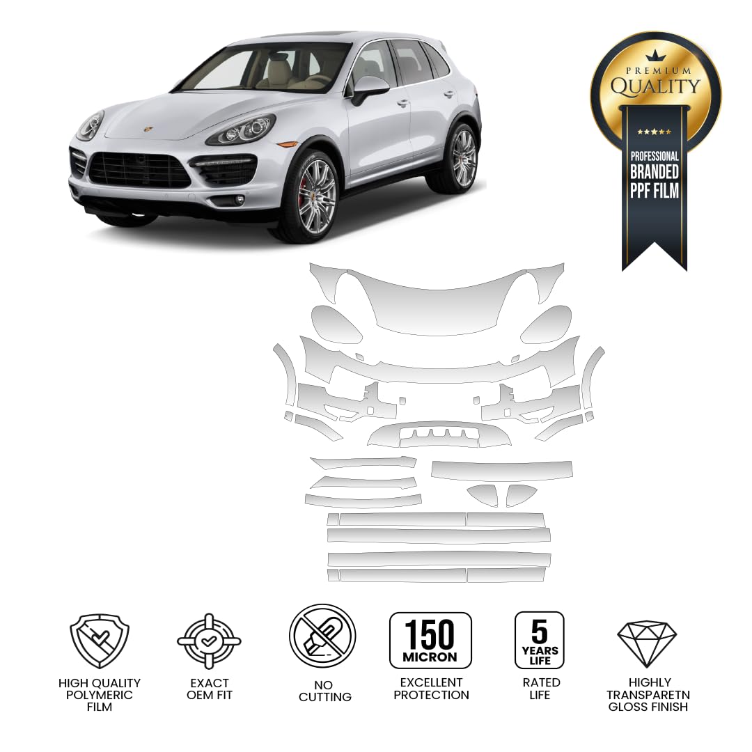 Winyl PPF/Vinyl Protector/Pre-Cut PPF BIKE STICKERS Car Szablony Kompatybilny z Porsche Cayenne GTS 2014 (kompletny zestaw)