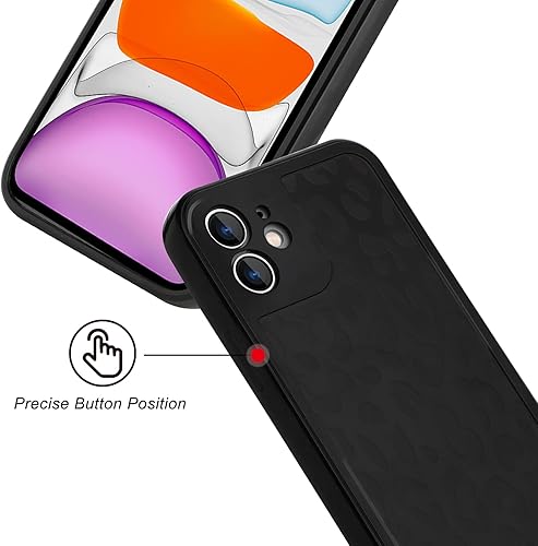 Miniatura 5 de SAKUULO Funda compatible con iPhone 11, diseño de leopardo negro, funda suave para teléfono, a prueba de golpes, funda protectora completa de la