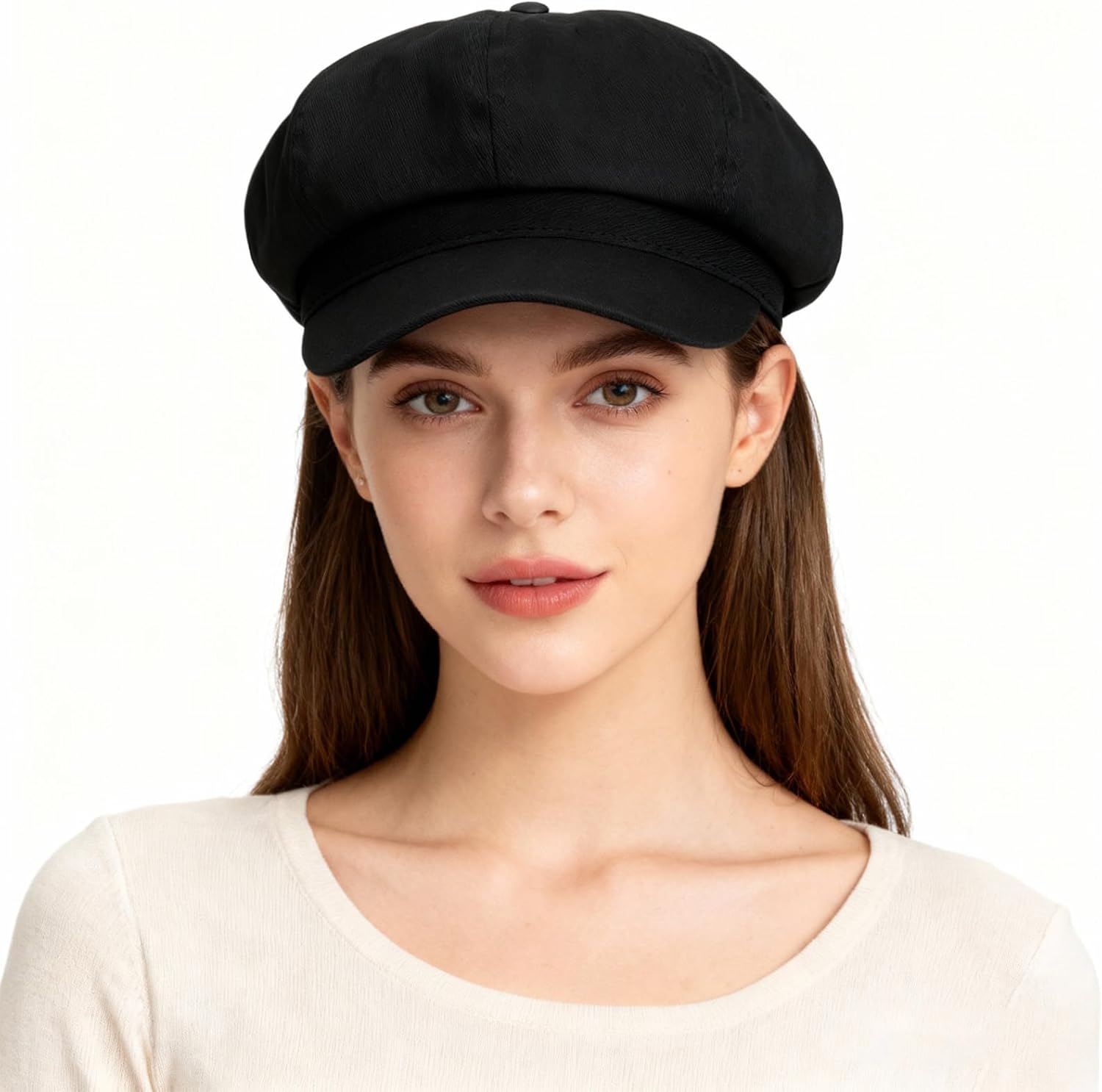 Newsboy Cabbie Baker Boy Hat Beret Cap for Women Pageboy Hats Flat Visor Cap Sailor Hat Adjustable