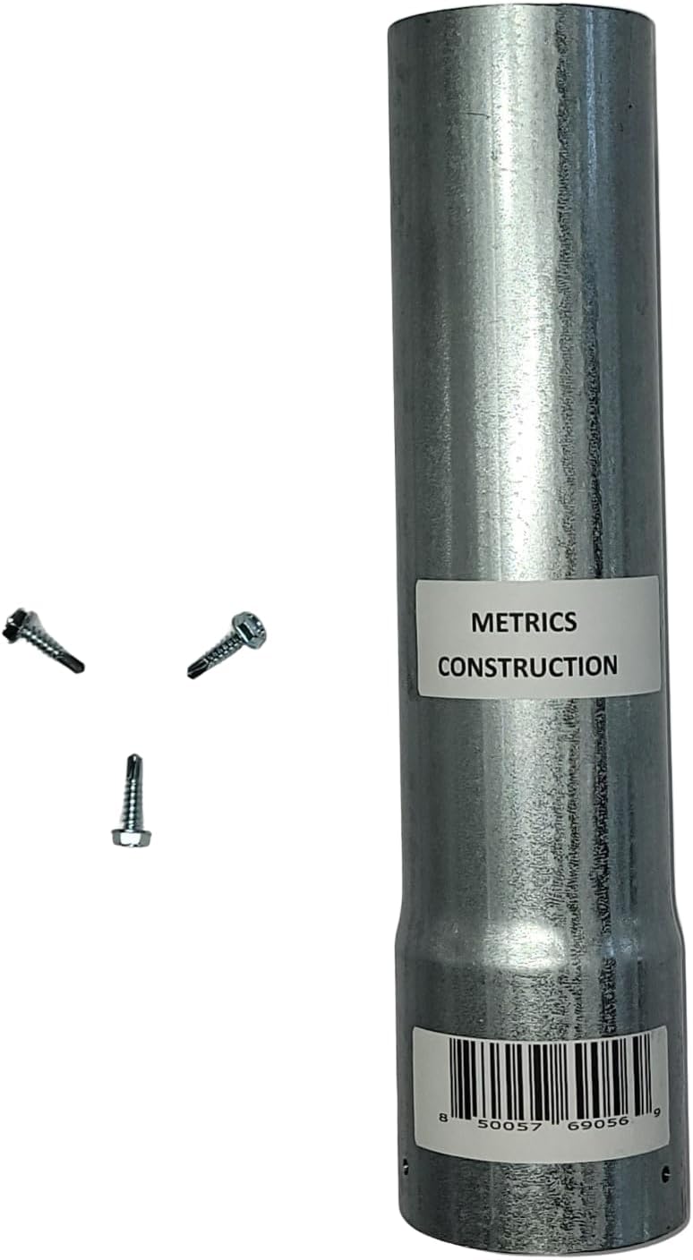 Fence Post Extender 2-3/8 Inches, Length (Rise) 24 inches, Color Silver