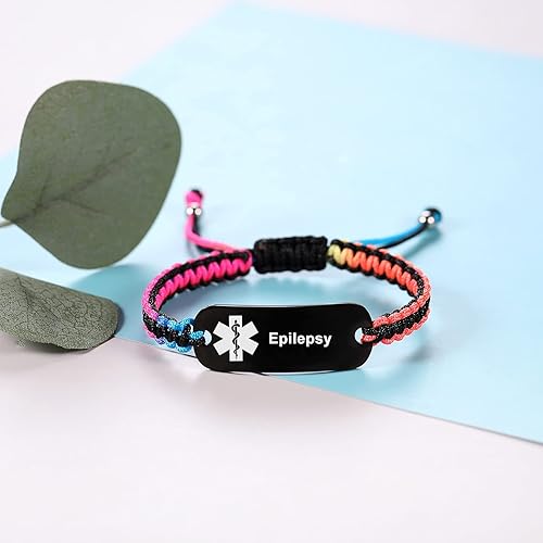 Miniatura 5 de MAXZOOL Pulseras de alerta médica para mujeres y hombres  Pulsera de identificación médica para hombres  Pulsera de conciencia de enfermedades de