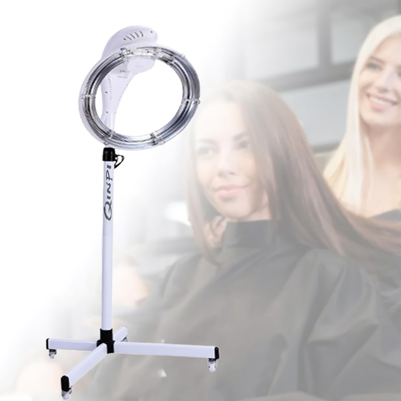 Friseurheizung mit Ständer, 360° drehbar, Haarsalon-Farbprozessor, Dauerwellen-Styling, Temperatur- und Höhenverstellbar, für Salon, Spa, und Heimhaarpflege, halten Sie die Haargleichmäßigkeit und