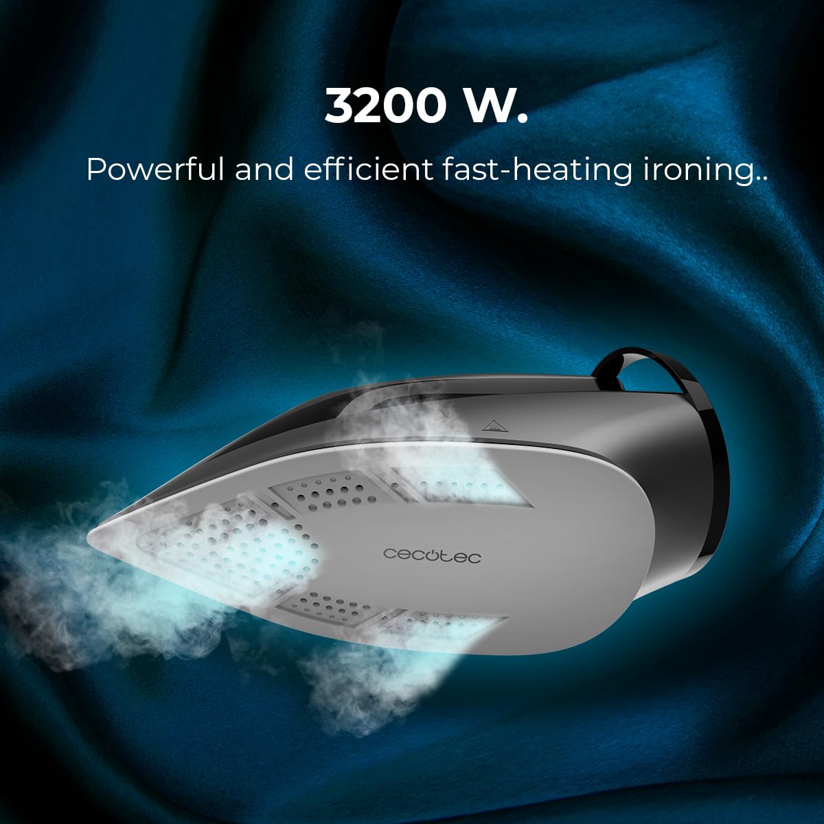 Cecotec Centrale vapeur horizontale IronHero 3200 Station. 3200 W, 8Bars, vapeur continue 150 g/min, effet pressing 420 g/min, semelle Turbo Slide, arrêt automatique, Cyclo Clean, filtre anticalcaire.