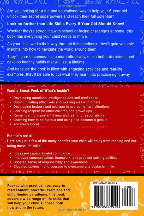 Life Skills Every 6 Year Old Should Know: An Essential Book For Young Boys and Girls To Unlock Their Secret Superpowers and Be Successful, Healthy, and Happy (Life Skills Every Kid Should Know) - Image 2