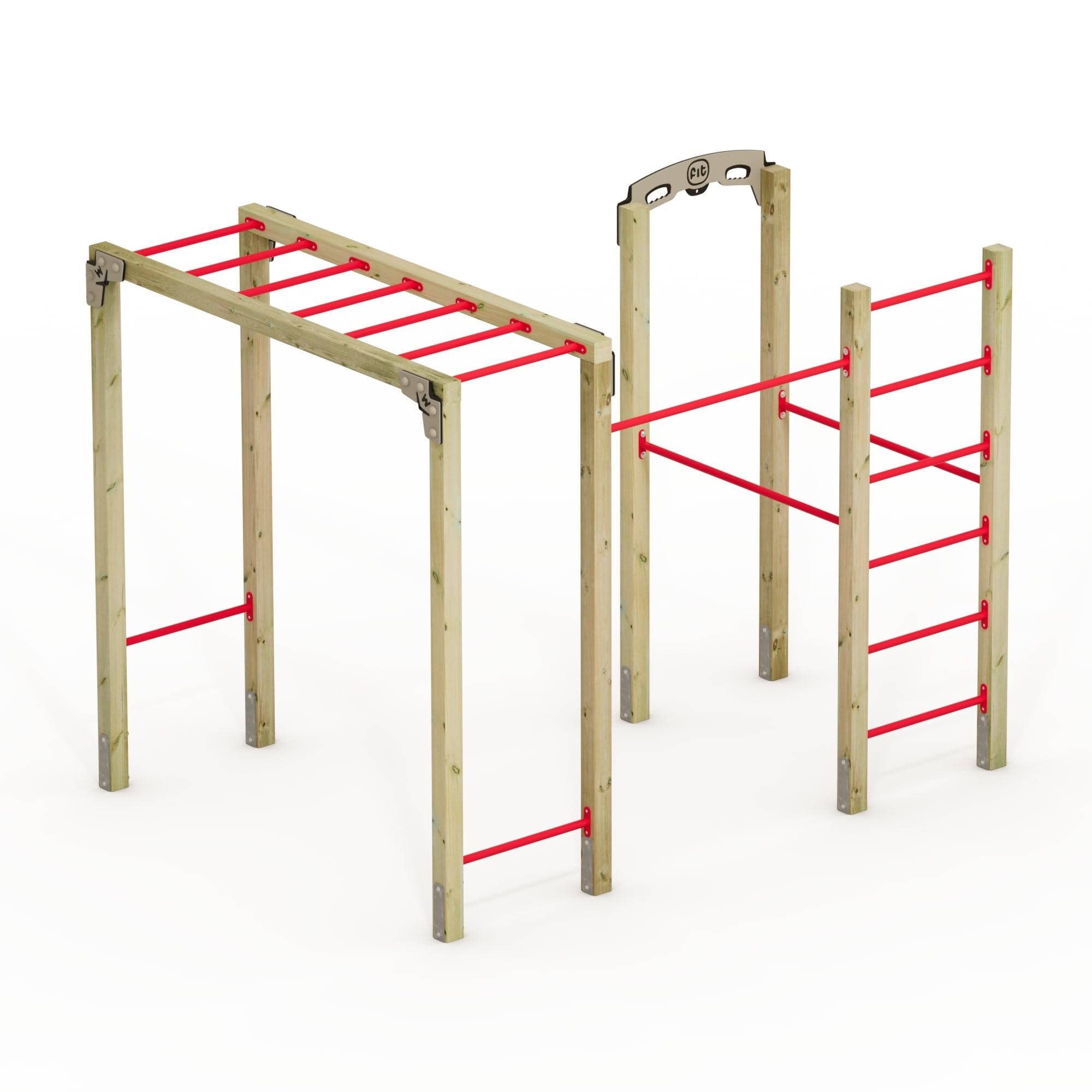 Wickey Fitnessgerät - Fit Base 805 - Outdoor Fitnessstudio, Gym für Zuhause, Klettern und Sport für Jugendliche und Erwachsene im Garten mit Klimmzugstange