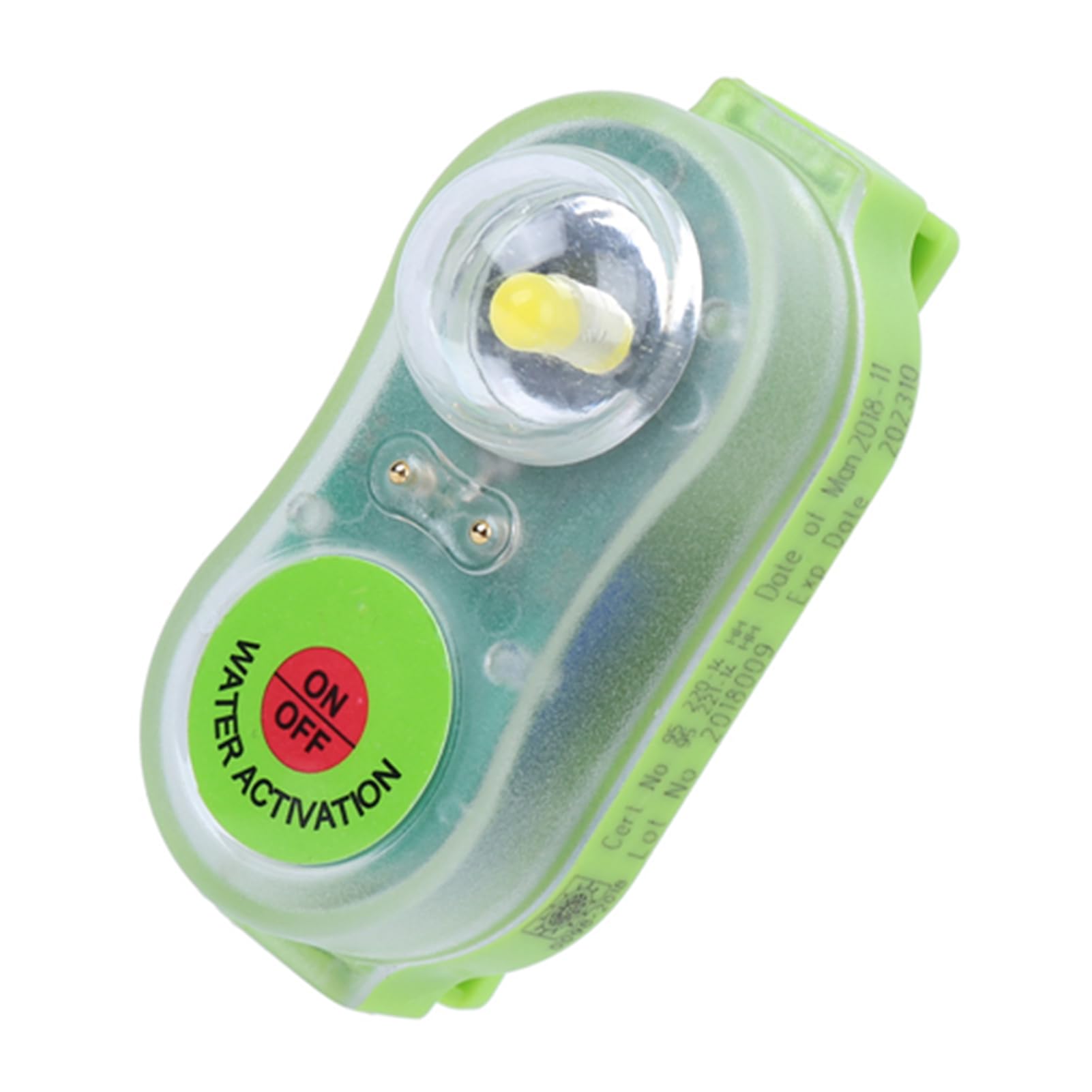 RiToEasysports JHYD I LED-Lithium-Rettungswestenleuchte, Selbstleuchtendes Survivor-Locator-Licht für die Überlebensweste „Mann über Bord“.