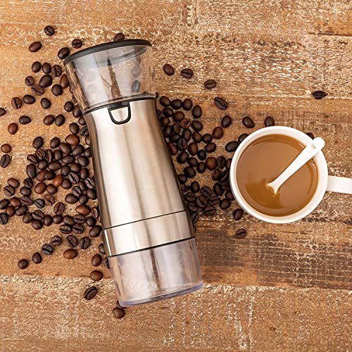 RTYUI USB-Kaffeemühle, Wiederaufladbare Professionelle Kaffeemühle Aus Edelstahl, Für Nüsse, Bohnen, Gewürze, Körner… – Bild 6