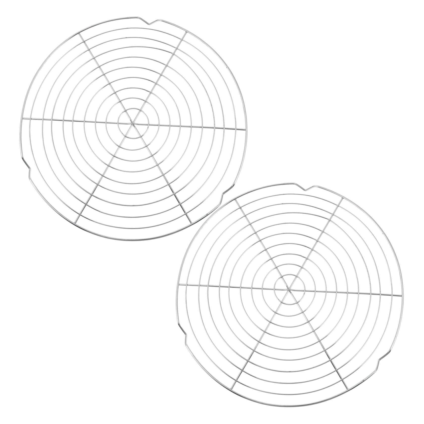 SOLUSTRE 2Pcs Round Cake Cooling Rack Heavy Duty Baking Rack for Cookies Bread Desserts Capacity Design Dishwasher Safe for Home Kitchen Use