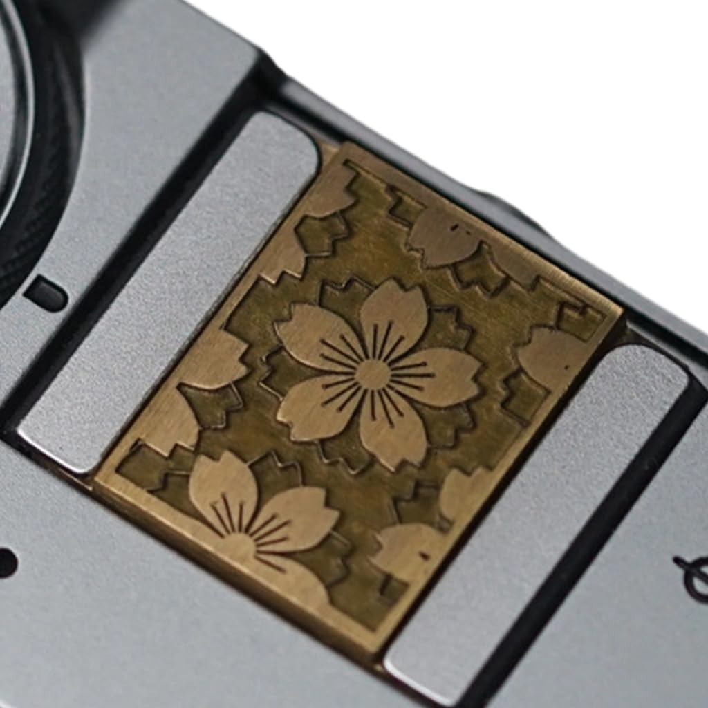 Tsophreniq Durability Brass Shutter Release Button with Engraveds Florals Pattern for XT30 A7C2 Camera Enhances Grip
