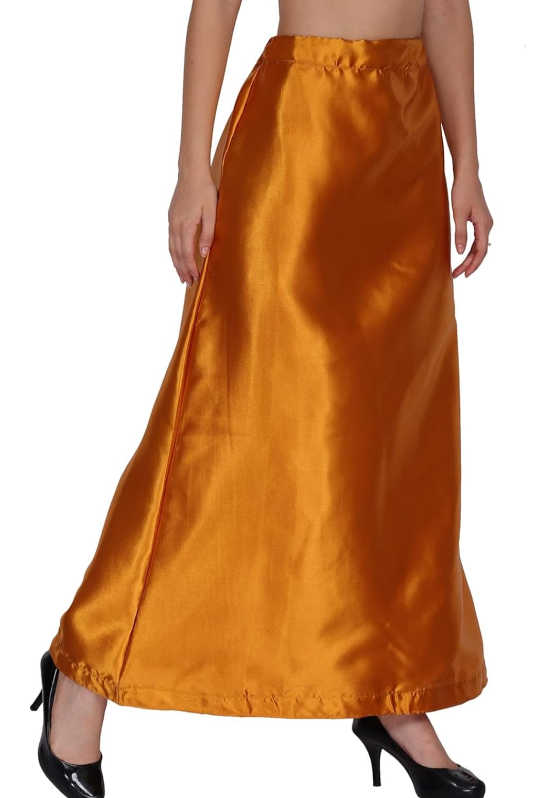 Peal Yellow, Dark Yellow, Tobacco Colour Satin Petticoat for Women | Peal Yellow, Dark Yellow, Tobacco Colour Satin Fabric Saree Shapewear or Underskirt or Saya for All.-image-21