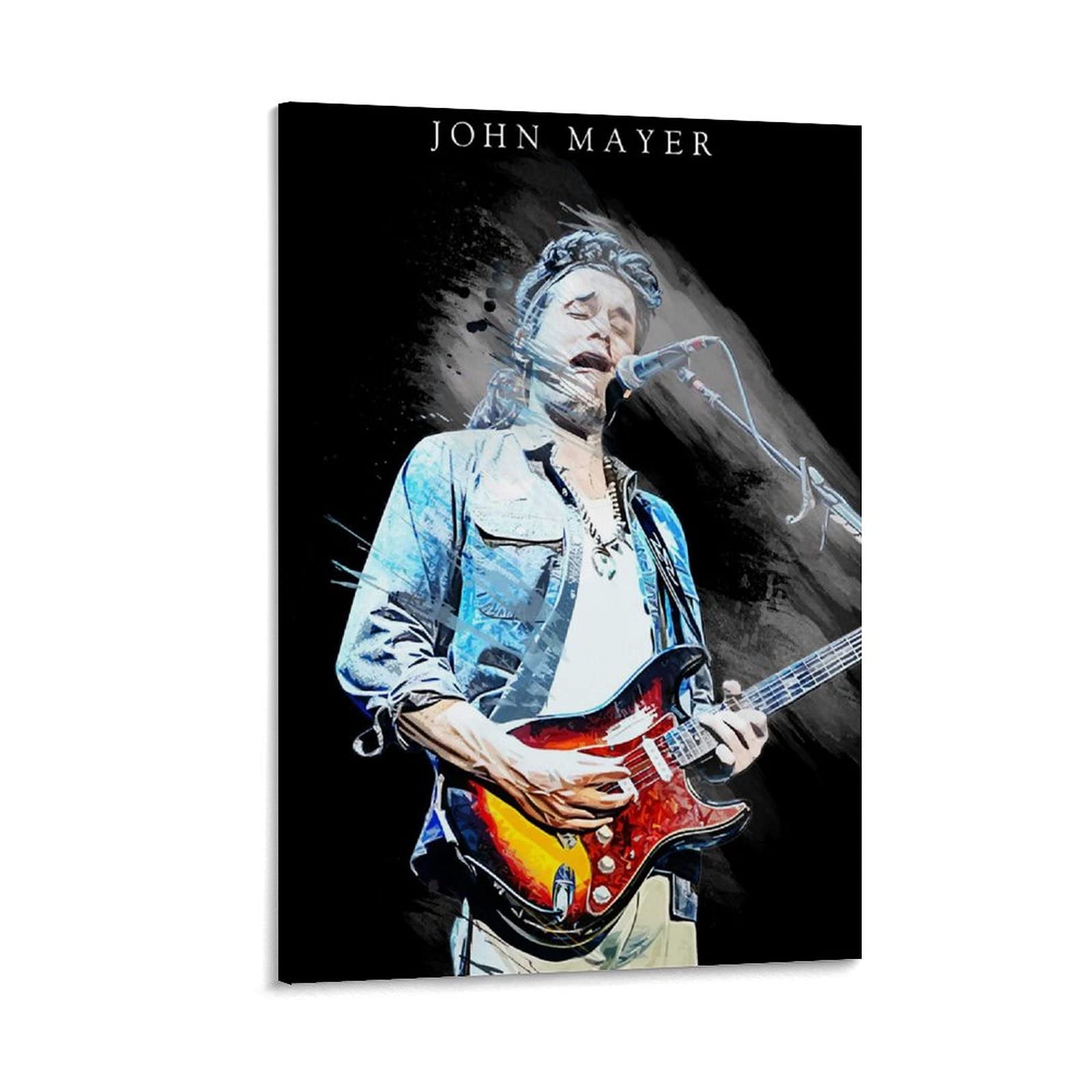 John Mayer. Canvas Art Poster and Wall Art Picture Print Modern Family Room Decor Poster 24 x 36 inch (60 x 90 cm)